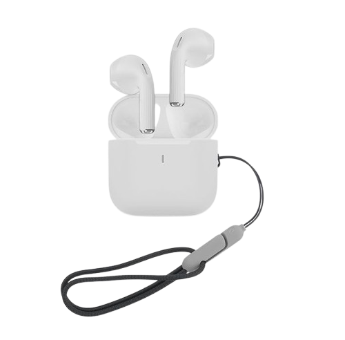 Auriculares inalámbricos DP-N02, blancos, compatibles con reloj inteligente y smartphone, sistema de sonido premium, micrófono incorporado, conexión de larga distancia